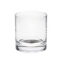 Online Designer Combined Living/Dining Aegean Clear Glass Short Vase, Medium - 6.5"D x 7"H