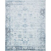 Online Designer Combined Living/Dining Brandt Light Blue/Ivory Area Rug