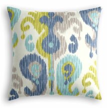 Online Designer Combined Living/Dining Ikat Throw Pillow