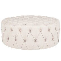 Online Designer Living Room Charlene Taupe Ottoman