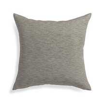 Online Designer Living Room Linden Mushroom Grey 18" Pillow with Feather-Down Insert