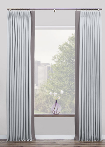 Online Designer Living Room Tailored Pleat Drapes