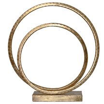 Online Designer Living Room Traxler Metal Swirl Abstract on Square Base Sculpture