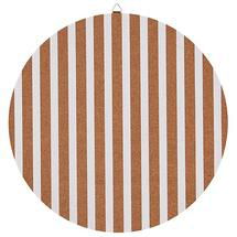 Online Designer Living Room 16" White Stripe Perfect Circle Cork Board