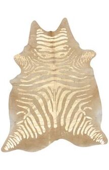 Online Designer Living Room Natura Zebra Cowhide Natural & Brown Area Rug