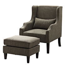 Online Designer Living Room Ashbury Wingback Club Chair and Ottoman by Simpli Home
