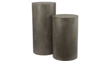 Online Designer Living Room 25" H column grey pedestals