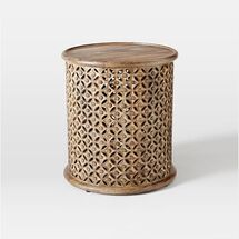 Online Designer Living Room Carved Wood Side Table