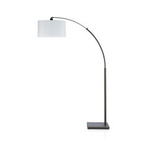 Online Designer Living Room Dexter Arc Floor Lamp with White Shade