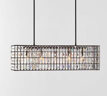 Online Designer Combined Living/Dining ADELINE CRYSTAL RECTANGULAR CHANDELIER