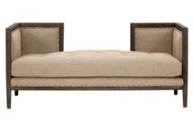 Online Designer Bedroom Dixon 68" Bench, Oatmeal Burlap