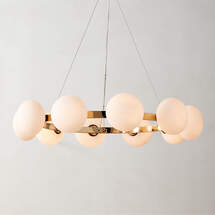 Online Designer Combined Living/Dining CURIE POLISHED CHAMPAGNE CHANDELIER