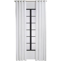 Online Designer Living Room Basketweave White Curtain Panel