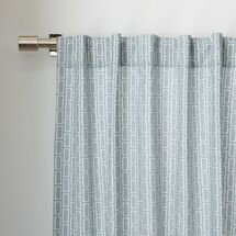 Online Designer Dining Room Moonstone Cotton Canvas Bracket Geo Curtain