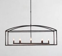 Online Designer Living Room Fallon Forged-Iron Linear Chandelier