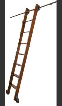 Online Designer Home/Small Office 8' 8 - Step Wood Rolling Ladder