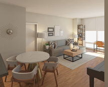 Online Designer Combined Living/Dining 3D Model