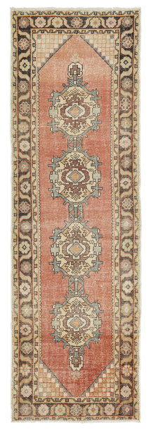 Online Designer Combined Living/Dining ISTANBUL VINTAGE RUNNER RUG, 3' X 9'8"