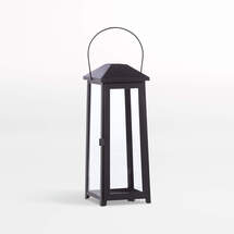 Online Designer Patio Petaluma Black Metal Lantern 20"