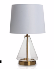 Online Designer Bedroom Charlotte Glass Table Lamp, Clear 46 cms