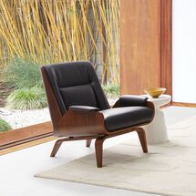 Online Designer Bedroom Paulo Bent Ply Leather Chair