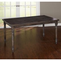 Online Designer Kitchen Burntwood Dining Table, Weathered Grey