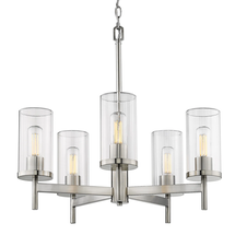 Online Designer Combined Living/Dining New Fairfield 5 - Light Dimmable Cylinder Chandelier