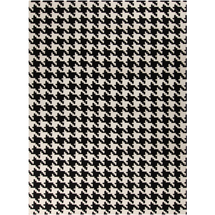 Online Designer Combined Living/Dining Black White Pattern Rug