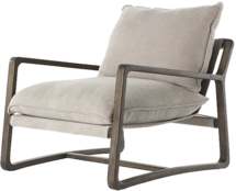 Online Designer Combined Living/Dining Polly Ivory Accent Chair