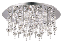 Online Designer Home/Small Office Galassia 26 3/4" Wide Chrome and Crystal Ceiling Light