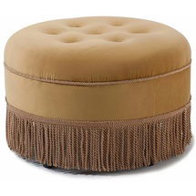 Online Designer Living Room Neptune 24'' Wide Tufted Round Cocktail Ottoman