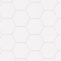 Online Designer Kitchen Semi Gloss White Hexagon 4 in. x 4 in. Glazed Ceramic Wall Tile 