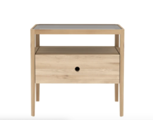 Online Designer Bedroom Oak Spindle Bedside Table