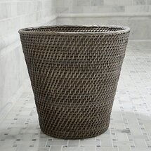 Online Designer Bathroom Sedona Grey Tapered Waste Basket/Trash Can