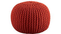 Online Designer Business/Office knitted blood orange pouf