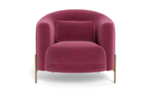 Online Designer Combined Living/Dining Fiona Accent Chair - performance vintage velvet berry color
