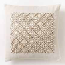 Online Designer Living Room Embellished Trellis Pillow Cover