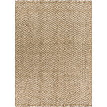 Online Designer Living Room Reeds Hand-Woven Cream/Tan Area Rug