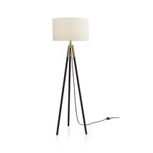 Online Designer Living Room Hyde Brass and Bronze Metal Tripod Floor Lamp