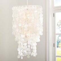 Online Designer Bedroom Oversize Capiz Chandelier, White