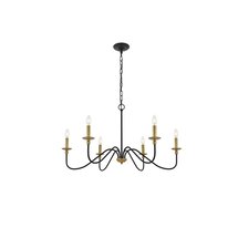 Online Designer Living Room Hamza 6 - Light Candle Style Chandelier: farmhouse