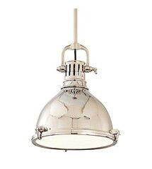 Online Designer Living Room Pelham 1 Light Pendant - Polished Nickel 