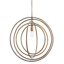 Online Designer Living Room Antiqued Brass Pendant