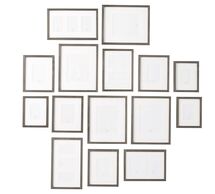 Online Designer Combined Living/Dining Wood Gallery Frames in a Box - Set of 15