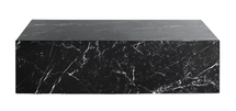 Online Designer Living Room Genuine Marble Block Coffee Table - Black Marble