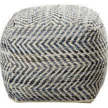 Online Designer Bedroom Lubec Chevron Pouf Ottoman