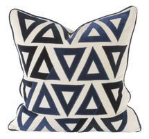 Online Designer Living Room V Rugs & Home Molly Blue/Cream Pillow