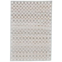 Online Designer Bedroom Primeaux Cream/Silver Area Rug by Lark Manor