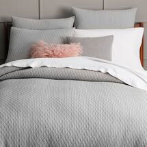 Online Designer Bedroom Ripple Texture Duvet Cover - Platinum
