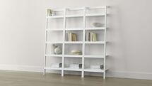 Online Designer Business/Office Sawyer White Leaning 24.5" Bookcases Set of Three